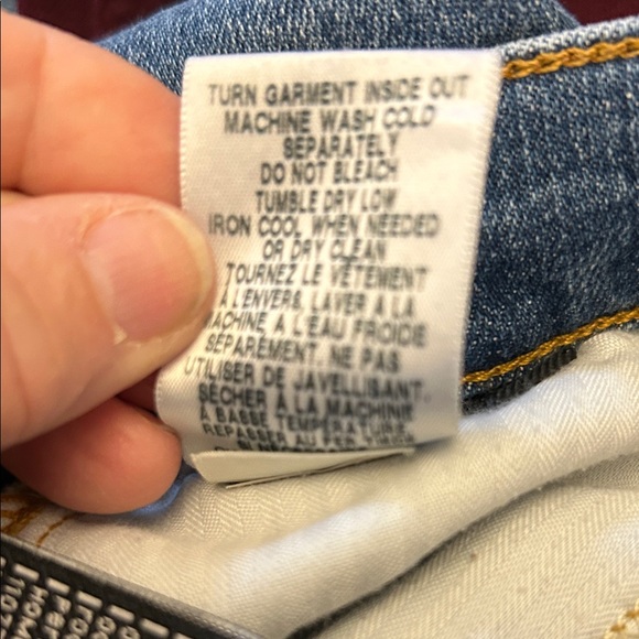 7 for all mankind raw hem skinny jeans with white stripes Size 24 EUC - Picture 8 of 9